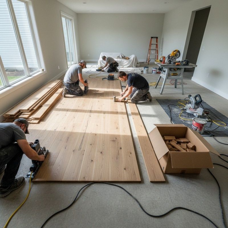 White Oak Floor Installation